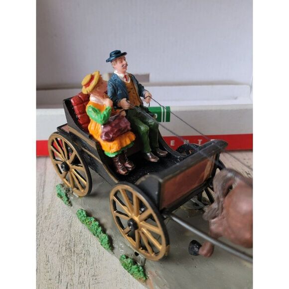 Country Cove carriage for two 2007 Xmas Village accessory horse - Picture 9 of 10